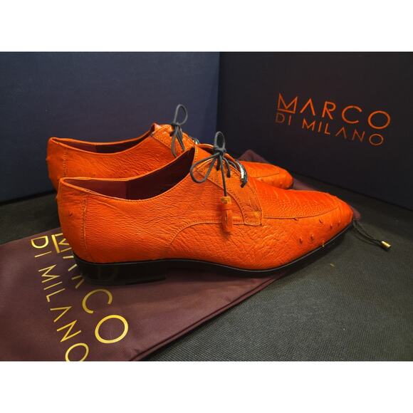 Marco Di Milano Andretti Ostrich Leg Shoes Orange us 8.5 main image 5